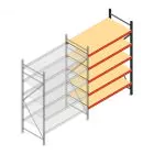 Grootvakstelling AR 2250x1610x800 mm (hxbxd) 5 niveaus verzinkt aanbouwsectie met voorgemonteerde frames