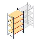 Grootvakstelling AR 3000x1610x1000 mm (hxbxd) 4 niveaus blauw beginsectie