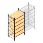 Grootvakstelling AR 3000x1610x1000 mm (hxbxd) 6 niveaus blauw beginsectie met voorgemonteerde frames