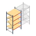 Grootvakstelling AR 3000x1610x1200 mm (hxbxd) 4 niveaus blauw beginsectie