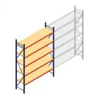 Grootvakstelling AR 3000x1850x600 mm (hxbxd) 5 niveaus blauw beginsectie