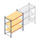 Grootvakstelling AR 3000x2700x1200 mm (hxbxd) 3 niveaus blauw beginsectie met voorgemonteerde frames