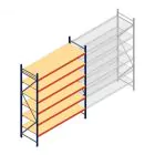 Grootvakstelling AR 3000x2700x800 mm (hxbxd) 6 niveaus blauw beginsectie