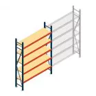Grootvakstelling AR 2000x1610x400 mm (hxbxd) 5 niveaus blauw beginsectie