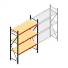 Grootvakstelling AR 2000x1610x600 mm (hxbxd) 3 niveaus antraciet beginsectie met voorgemonteerde frames