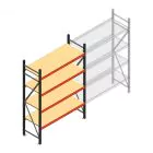 Grootvakstelling AR 2000x1610x600 mm (hxbxd) 4 niveaus antraciet beginsectie met voorgemonteerde frames