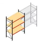 Grootvakstelling AR 2000x1610x800 mm (hxbxd) 3 niveaus antraciet beginsectie met voorgemonteerde frames