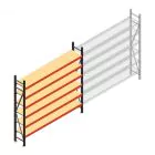 Grootvakstelling AR 2000x2700x500 mm (hxbxd) 6 niveaus antraciet beginsectie met voorgemonteerde frames