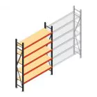 Grootvakstelling AR 2250x1610x500 mm (hxbxd) 5 niveaus antraciet beginsectie