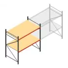 Grootvakstelling AR 2500x2250x1200 mm (hxbxd) 2 niveaus antraciet beginsectie met voorgemonteerde frames