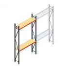 Grootvakstelling AR 3000x1610x500 mm (hxbxd) 2 niveaus verzinkt beginsectie met voorgemonteerde frames