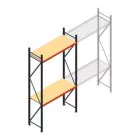 Grootvakstelling AR 3000x1610x600 mm (hxbxd) 2 niveaus verzinkt beginsectie met voorgemonteerde frames