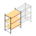 Grootvakstelling AR 3000x2010x1200 mm (hxbxd) 3 niveaus verzinkt beginsectie