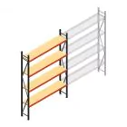 Grootvakstelling AR 3000x2010x400 mm (hxbxd) 4 niveaus verzinkt beginsectie met voorgemonteerde frames