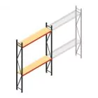 Grootvakstelling AR 3000x2010x500 mm (hxbxd) 2 niveaus verzinkt beginsectie met voorgemonteerde frames