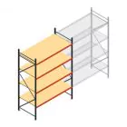 Grootvakstelling AR 3000x2250x1000 mm (hxbxd) 4 niveaus verzinkt beginsectie