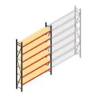 Grootvakstelling AR 3000x2250x500 mm (hxbxd) 6 niveaus verzinkt beginsectie met voorgemonteerde frames