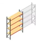 Grootvakstelling AR 3000x2250x600 mm (hxbxd) 4 niveaus antraciet beginsectie met voorgemonteerde frames