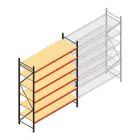 Grootvakstelling AR 3000x2700x800 mm (hxbxd) 6 niveaus verzinkt beginsectie