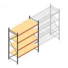 Grootvakstelling AR 3000x2700x900 mm (hxbxd) 4 niveaus verzinkt beginsectie