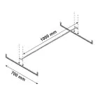 Confectiestang niveau Medium Duty 1000x700 mm (bxd)