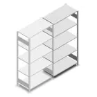 Deels gebruikte Heavy Duty legbordstelling 2000x1000x500 mm (hxbxd) 5 niveaus 150 kg aanbouwssectie