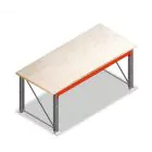 Enkellaags werkbank, werktafel 2150x950x940 mm (lxdxh) frames niet voorgemonteerd