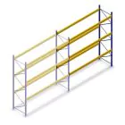 Gebruikte Esmena palletstelling 4100x3600x1100mm (hxbxd) 3 niveaus aanbouwsectie