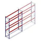 Gebruikte Mecalux palletstelling 6000x3600x1100 mm (hxbxd) 3 niveaus beginsectie