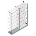 Gebruikte Dexion Impex legbordstelling 2435x1000x460 mm (hxbxd) 7 niveaus aanbouwsectie