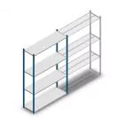 Legbordstelling Medium Duty 2000x1300x400mm (hxbxd) 4 niveaus blauw beginsectie