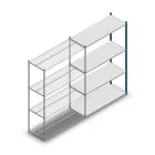 Legbordstelling Medium Duty 2000x1300x500mm (hxbxd) 4 niveaus blauw aanbouwsectie