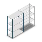 Legbordstelling Medium Duty 2000x1300x600mm (hxbxd) 4 niveaus blauw beginsectie