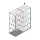 Legbordstelling Medium Duty 2000x850x700mm (hxbxd) 5 niveaus blauw aanbouwsectie