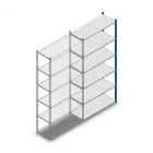 Legbordstelling Medium Duty 2200x1000x400mm (hxbxd) 6 niveaus blauw aanbouwsectie