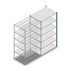 Legbordstelling Medium Duty 2200x1150x800mm (hxbxd) 6 niveaus blauw aanbouwsectie