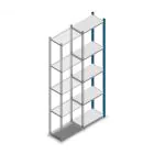 Legbordstelling Medium Duty 2200x550x300mm (hxbxd) 5 niveaus blauw aanbouwsectie