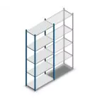 Legbordstelling Medium Duty 2200x850x400mm (hxbxd) 5 niveaus blauw beginsectie