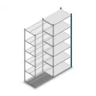 Legbordstelling Medium Duty 2000x850x500mm (hxbxd) 6 niveaus blauw aanbouwsectie