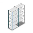 Legbordstelling Medium Duty 2200x850x500mm (hxbxd) 6 niveaus blauw beginsectie