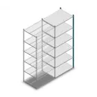 Legbordstelling Medium Duty 2500x1000x700mm (hxbxd) 6 niveaus blauw aanbouwsectie
