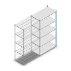 Legbordstelling Medium Duty 2500x1300x700mm (hxbxd) 5 niveaus blauw aanbouwsectie