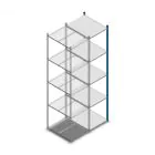 Legbordstelling Medium Duty 2500x550x700mm (hxbxd) 5 niveaus blauw aanbouwsectie