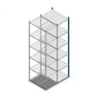Legbordstelling Medium Duty 2500x550x800mm (hxbxd) 6 niveaus blauw aanbouwsectie