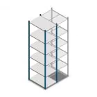 Legbordstelling Medium Duty 2500x550x800mm (hxbxd) 6 niveaus blauw beginsectie