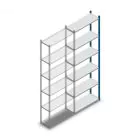 Legbordstelling Medium Duty 2500x850x300mm (hxbxd) 6 niveaus blauw aanbouwsectie