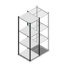 Legbordstelling Medium Duty 2000x550x700mm (hxbxd) 4 niveaus antraciet beginsectie