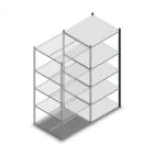 Legbordstelling Medium Duty 2000x850x800mm (hxbxd) 5 niveaus antraciet aanbouwsectie
