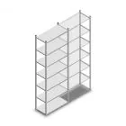 Legbordstelling Light Duty 2500x850x400mm (hxbxd) 7 niveaus beginsectie