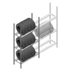 Bandenstelling Medium Duty 2200x1000x600 mm (hxbxd) 3 niveaus beginsectie